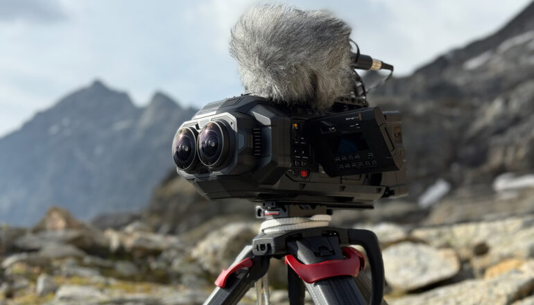 Grabando Apple Immersive Video en los Alpes Suizos con la Blackmagic URSA Cine Immersive
